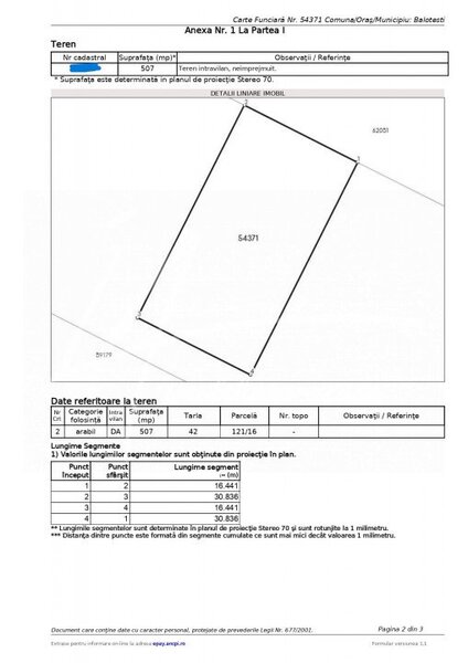 Balotesti, lot idel pentru casa, 507 mp