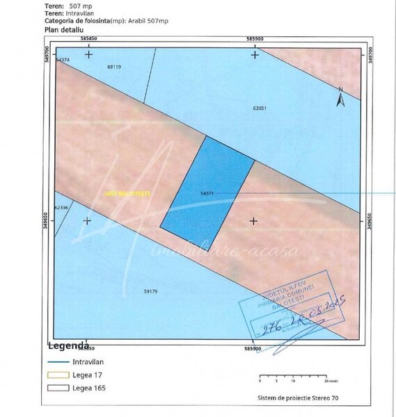 Balotesti, lot idel pentru casa, 507 mp